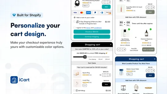 iCart Cart Drawer Cart Upsell screenshot
