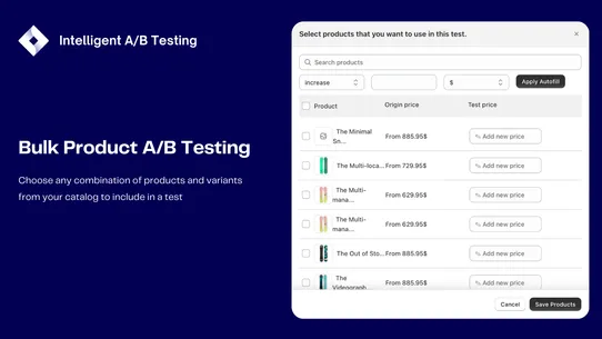 Intelligent ‑ A/B Testing screenshot