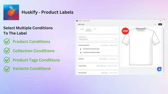 Huskify Product Labels&amp;Badges screenshot