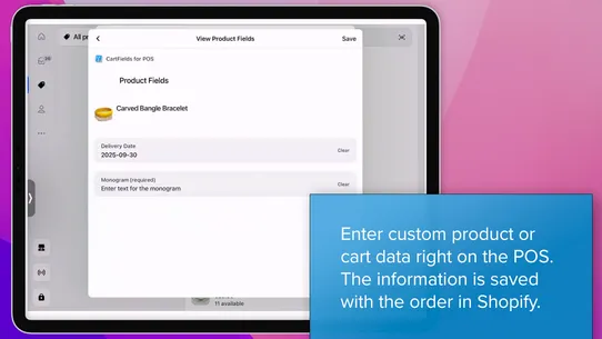 CartFields for POS screenshot