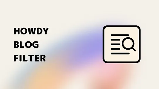 Howdy Blog Filter screenshot