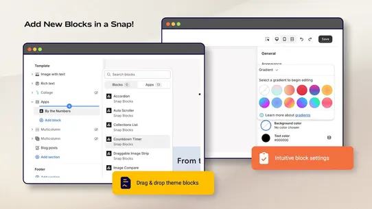 Snap Blocks: Theme UI Library screenshot