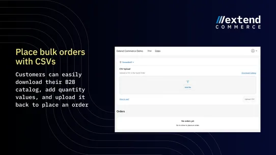 Extend B2B Quick Order screenshot