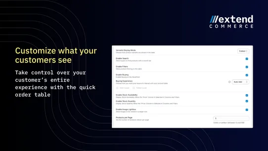 Extend B2B Quick Order screenshot