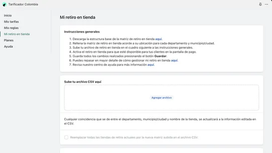 Tarificador Colombia screenshot