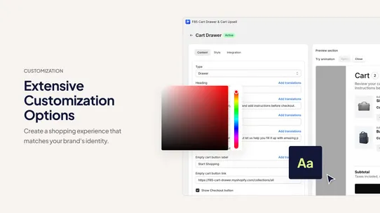 F85 Cart Drawer &amp; Cart Upsell screenshot