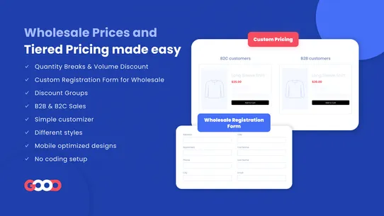 B2B Wholesale+Forms &amp; Pricing screenshot