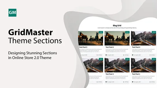 GridMaster Theme Sections screenshot