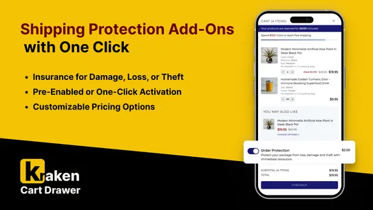 Kraken Cart‑Drawer Upsell Pro screenshot