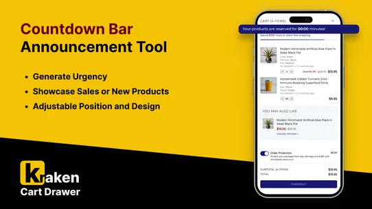Kraken Cart‑Drawer Upsell Pro screenshot