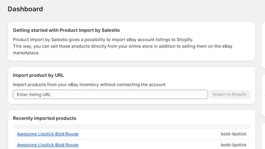 Salestio — Product Import screenshot