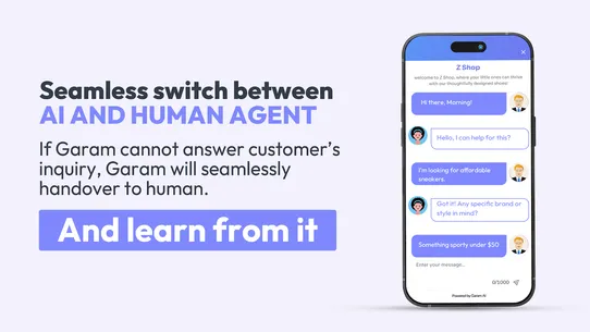 Garam: Sales ChatBot&amp;LiveChat screenshot