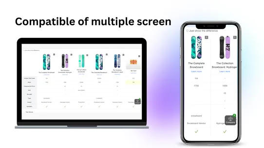 LDT Product Compare screenshot