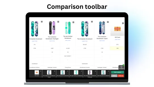 LDT Product Compare screenshot