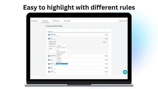 LDT Product Compare screenshot