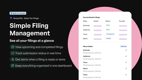 Sales Tax Filings ‑ BreezyFile screenshot