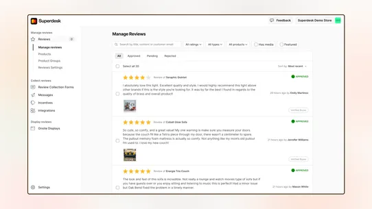 Superdesk Product Reviews screenshot