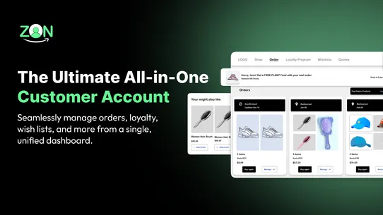 Zon Customer Accounts &amp; B2B screenshot