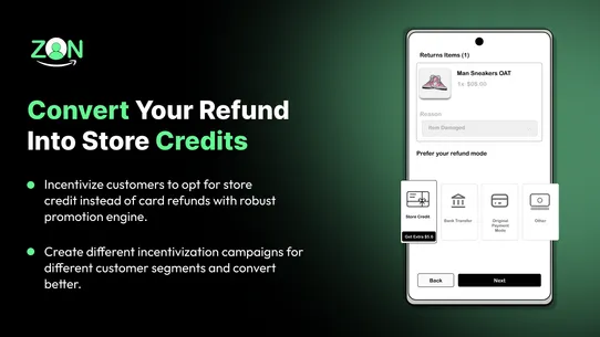 Zon Customer Accounts &amp; B2B screenshot