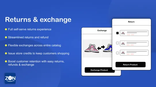 Zon Customer Accounts &amp; Return screenshot