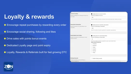 Zon Customer Accounts &amp; Return screenshot