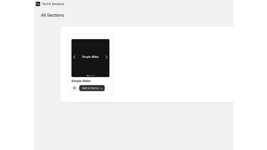 TechX Sections: Theme Sections screenshot