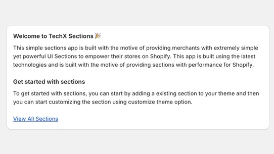 TechX Sections: Theme Sections screenshot