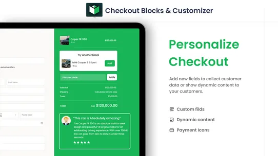 Checkout Blocks &amp; Customizer screenshot