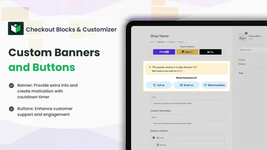 Checkout Blocks &amp; Customizer screenshot