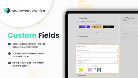 QeCheckout Customizer screenshot