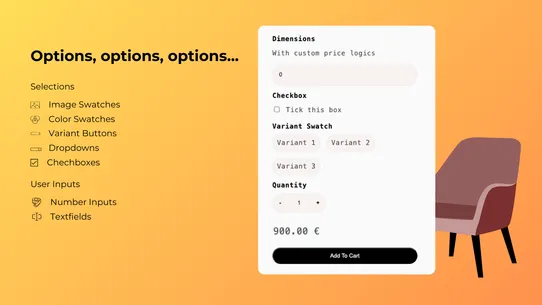 Visionz ‑ Easy Product Options screenshot