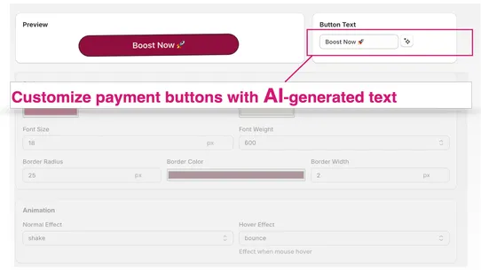 PayBoost PayButton Customizer screenshot