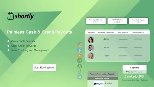 Shortly — Affiliate Programs screenshot