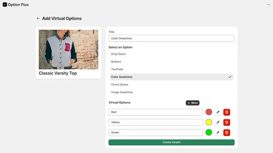 Option Plus screenshot