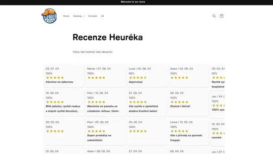 Heureka reviews screenshot