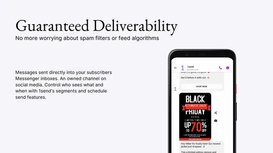 1send: FB Messenger Marketing screenshot