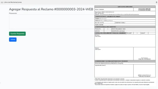 Libro de Reclamaciones screenshot