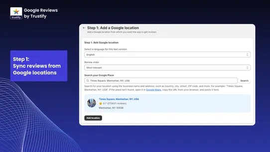 Trustify: Google Reviews screenshot