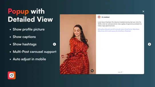 SI Instafeed ‑ Grid &amp; Slider screenshot