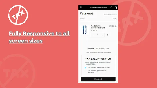 Ecom | Order Tax Exempt screenshot