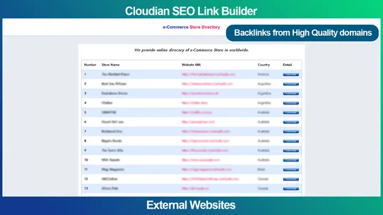 Cloudian SEO Link Builder screenshot