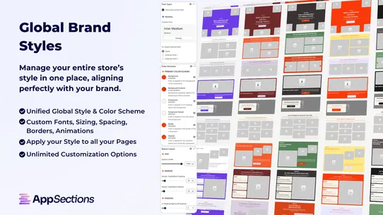 AppSections ‑ Theme Builder screenshot