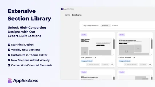 AppSections ‑ Theme Builder screenshot