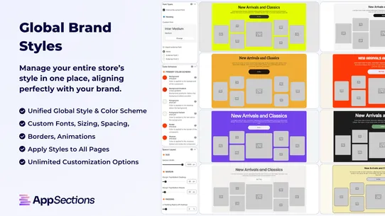 AppSections ‑ Theme Builder screenshot