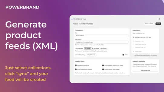 POWERBRAND XML Catalog Export screenshot