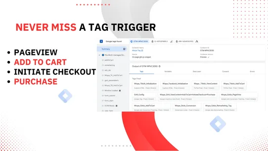 Wixpa Google Tag Manager (GTM) screenshot