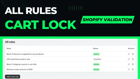 Cart Lock:Block Checkout Rules screenshot