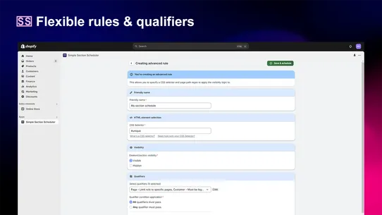 Simple Section Rules Scheduler screenshot