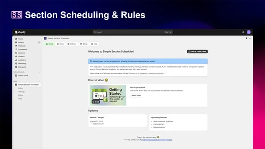 Simple Section Rules Scheduler screenshot