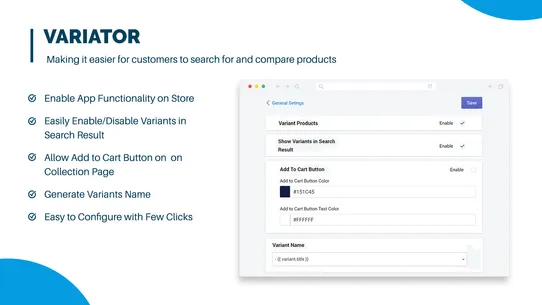 Variator: See Product Variants screenshot